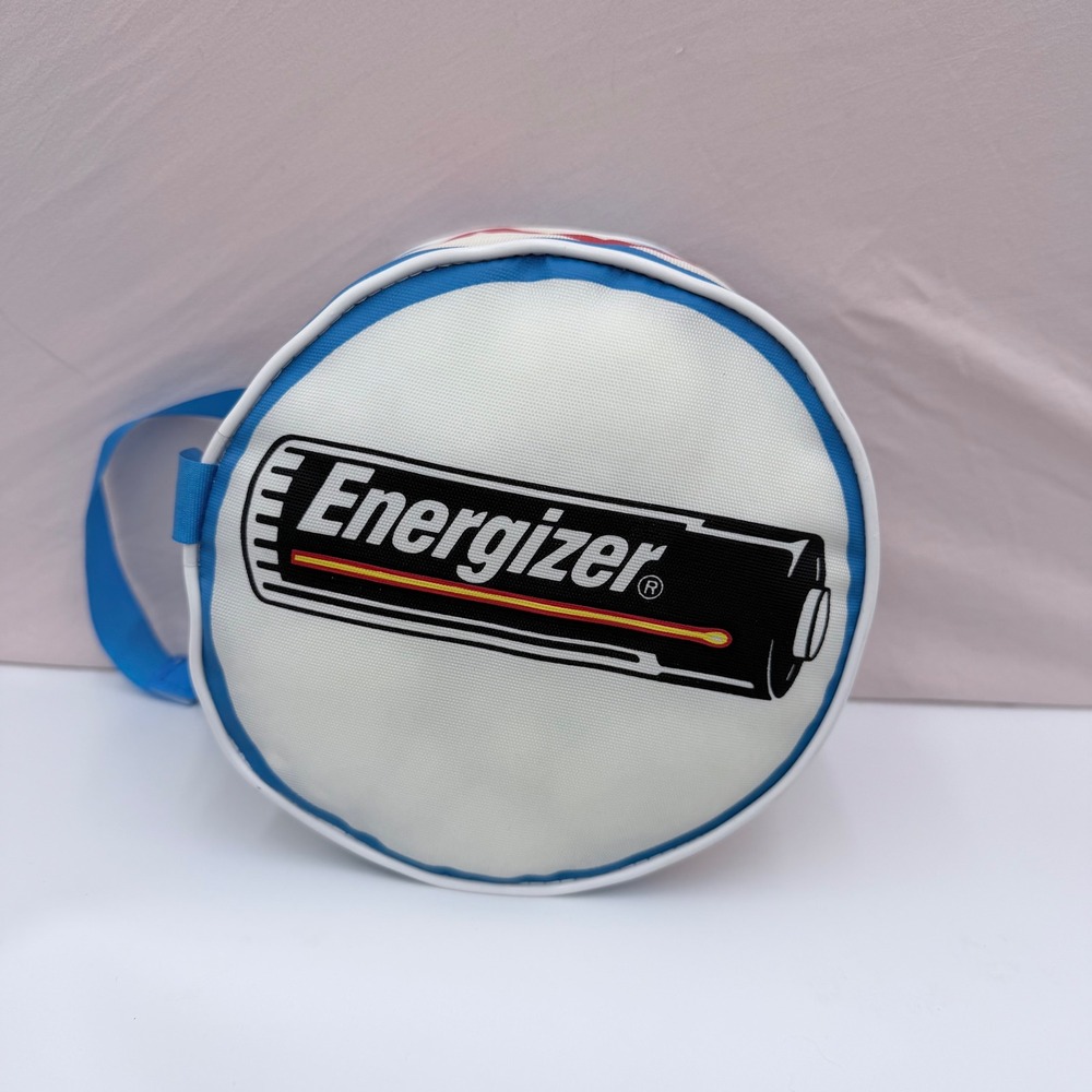 Vintage Energizer Bunny Drum Blue White Red Battery Graphic